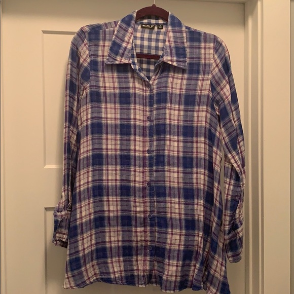 Allen B plaid flannel button up - Picture 1 of 7